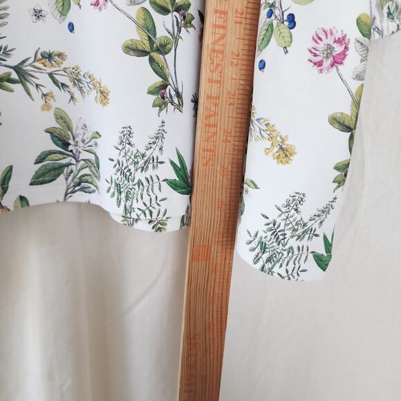 Smith & Quinn Eliza Top Botanical Print White Green size XL - Picture 4 of 9